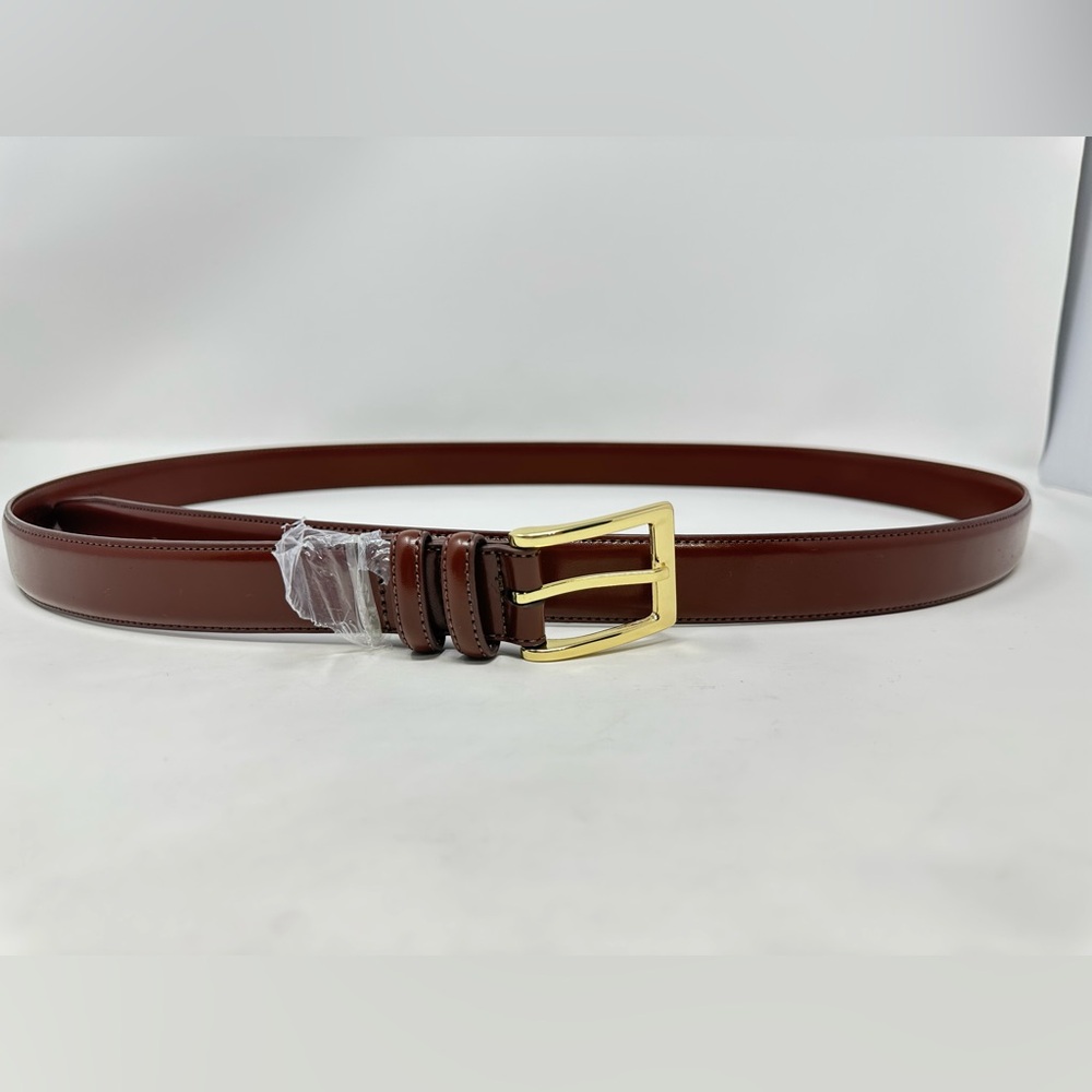 Torino‎ European Tanner Cowhide Saddle Tan Brown Belt Brass Buckle Men's Size 52